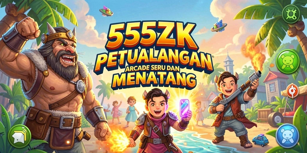 Screenshot utama 555ZK menunjukkan gameplay yang seru dan dinamis.