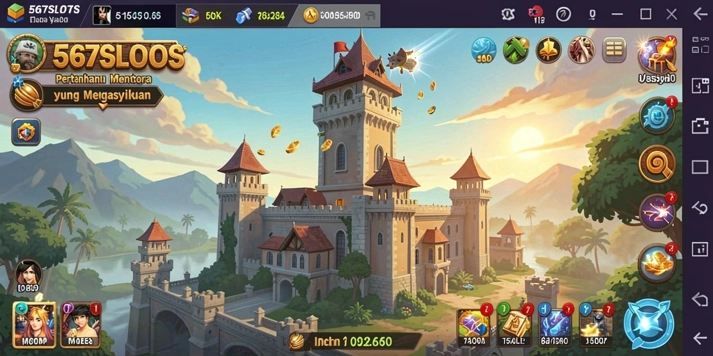 Gameplay menara pertahanan yang seru dan menantang di 567SLOTS.