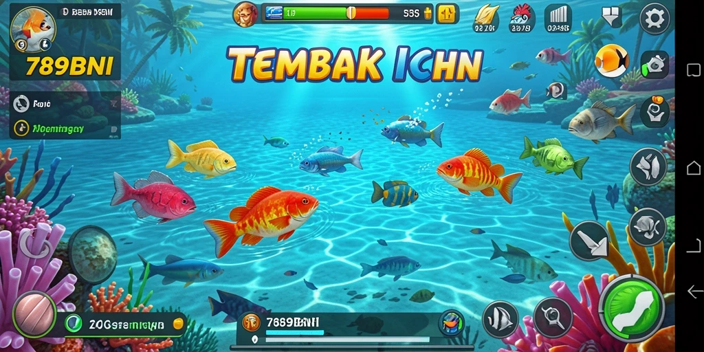 Tampilan gameplay Tembak Ikan yang menarik dan seru.
