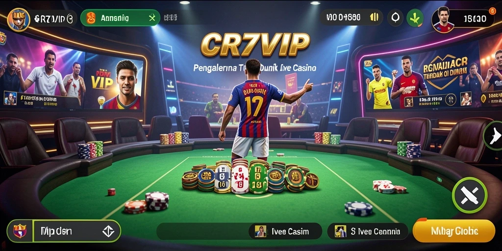 Tampilan menarik permainan Live Casino di CR7VIP.