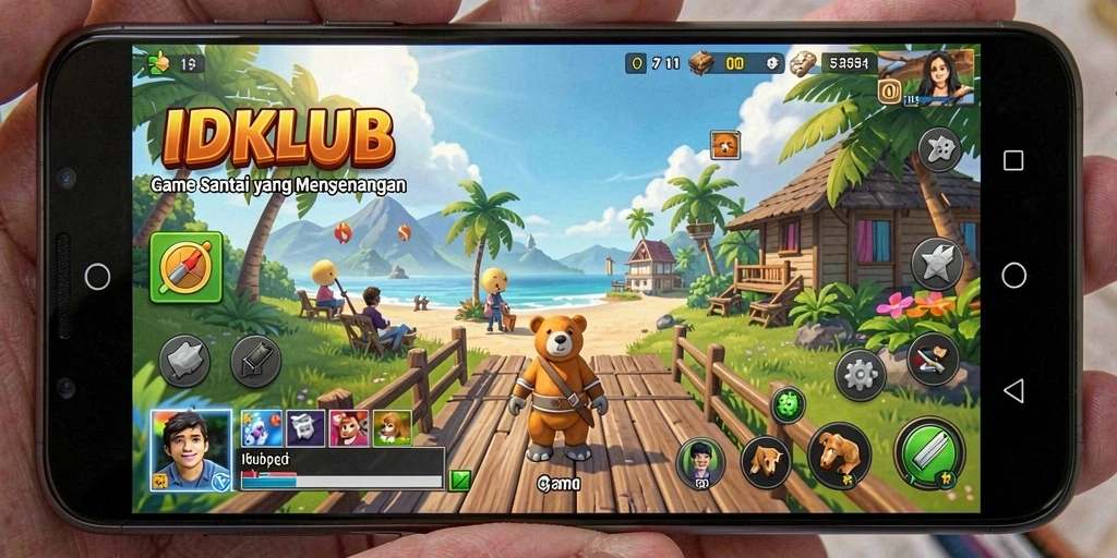 Tampilan gameplay IDKLUB yang menyenangkan dan interaktif.