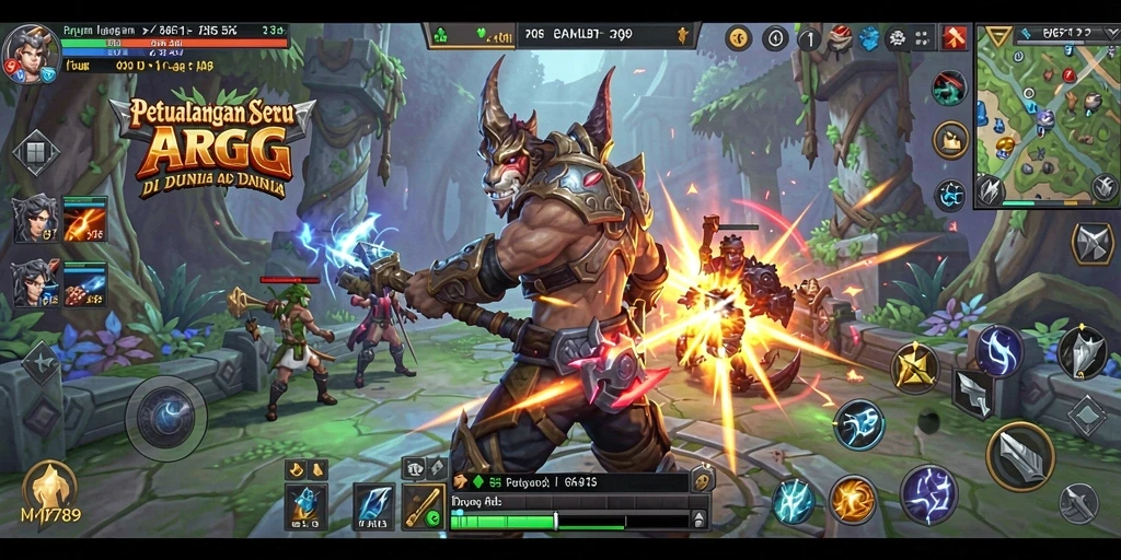 Screenshot utama menunjukkan aksi mendebarkan dalam game ARPG.