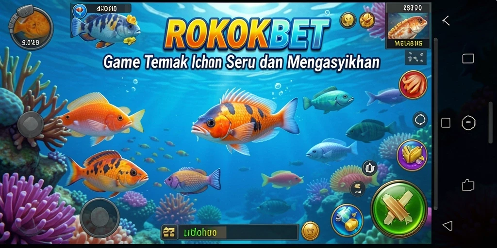 Tampilan gameplay Tembak Ikan dalam ROKOKBET yang seru.