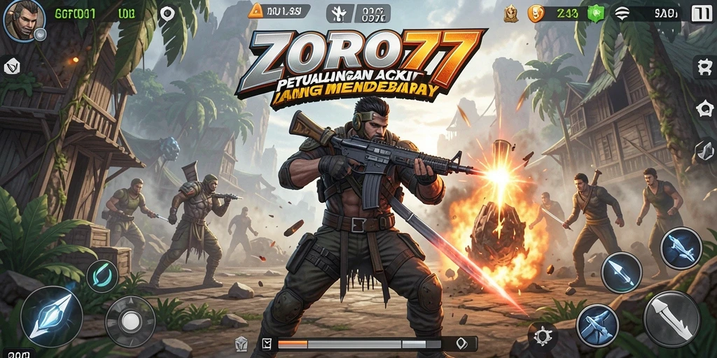 Tampilan gameplay <strong>ZORO77</strong> yang penuh aksi dan petualangan.